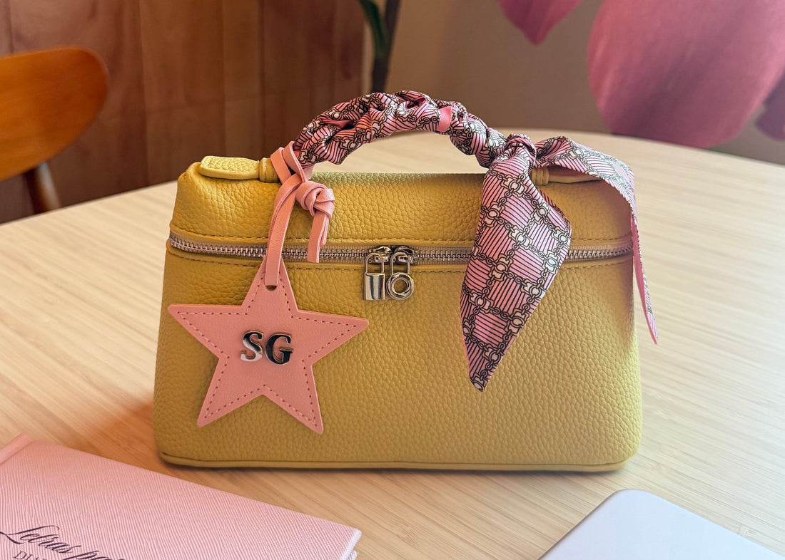 Limitless Personalized Bag With Pink Star Charm and  Costume Initials